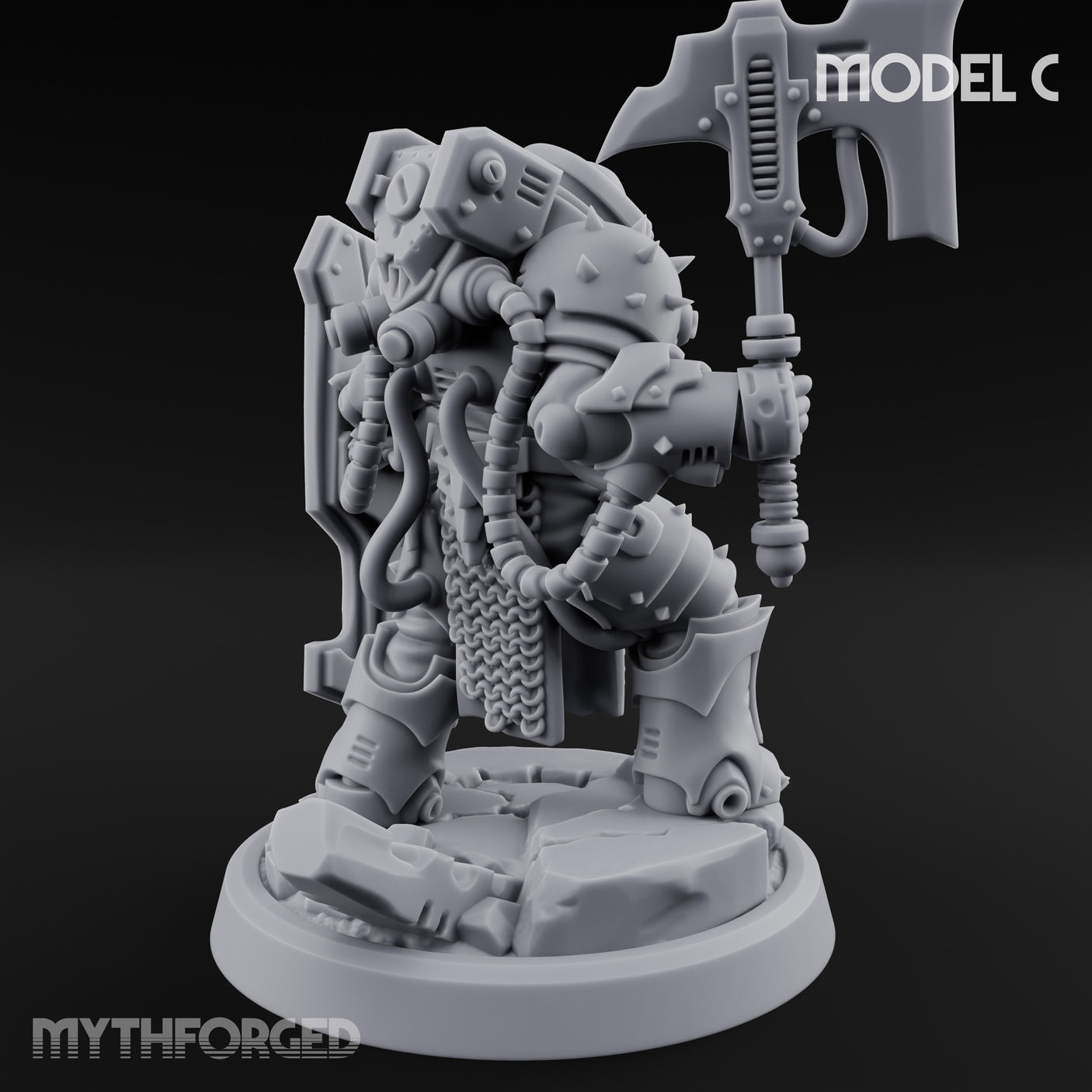 Shield Bracing Gun Toting Space Dwarf Trooper C gallery 5