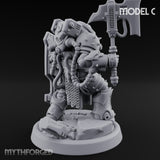 Shield Bracing Gun Toting Space Dwarf Trooper C gallery 5