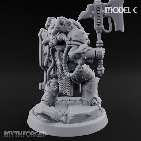 Shield Bracing Gun Toting Space Dwarf Trooper C gallery 5