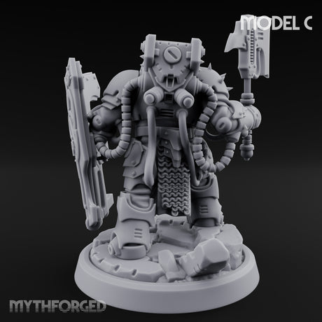 Shield Bracing Gun Toting Space Dwarf Trooper C gallery 6