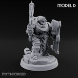 Shield Bracing Gun Toting Space Dwarf Trooper D gallery 3