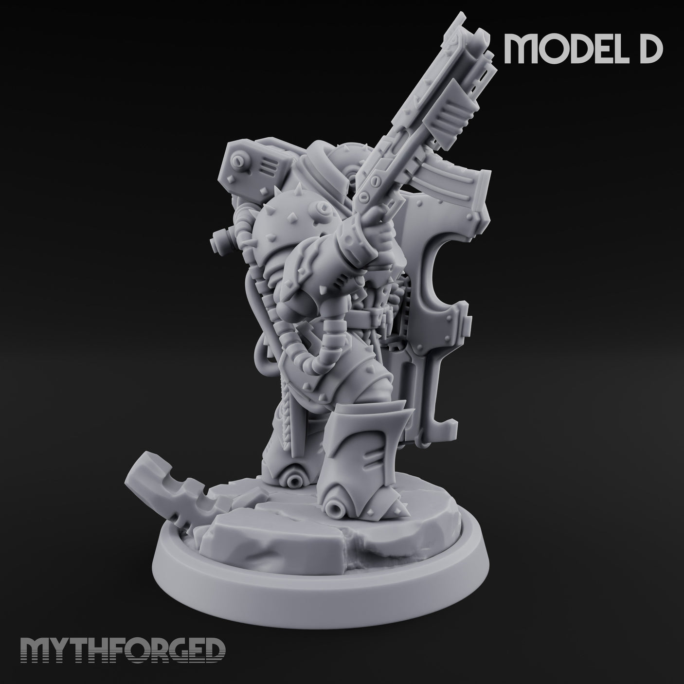Shield Bracing Gun Toting Space Dwarf Trooper D gallery 4