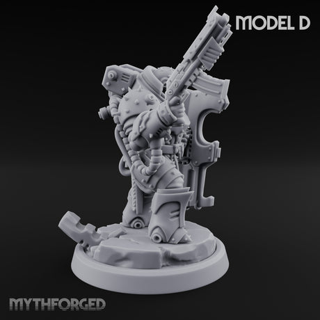 Shield Bracing Gun Toting Space Dwarf Trooper D gallery 4
