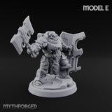 Shield Bracing Gun Toting Space Dwarf Trooper E