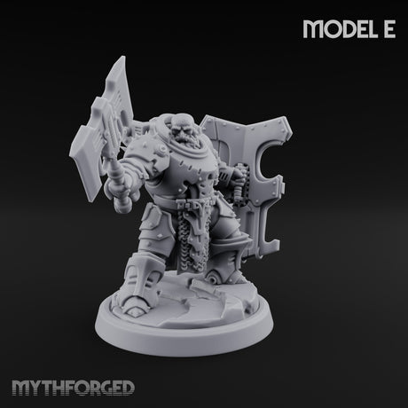 Shield Bracing Gun Toting Space Dwarf Trooper E gallery 1