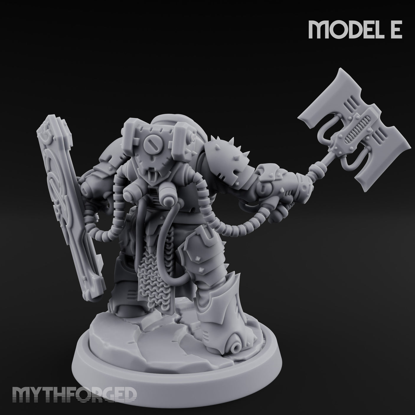 Shield Bracing Gun Toting Space Dwarf Trooper E gallery 4