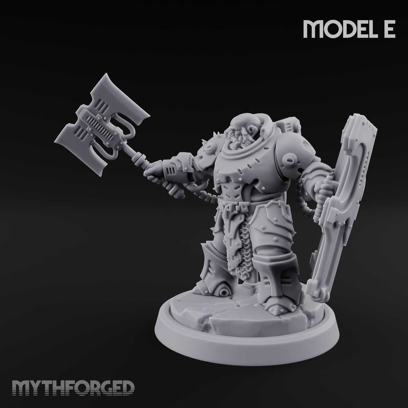 Shield Bracing Gun Toting Space Dwarf Trooper E gallery 7