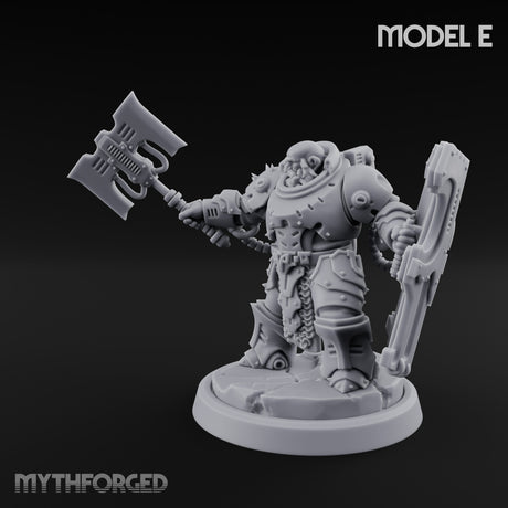 Shield Bracing Gun Toting Space Dwarf Trooper E gallery 7