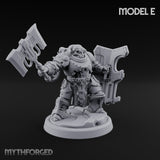 Shield Bracing Gun Toting Space Dwarf Trooper E gallery 9
