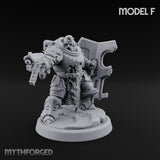 Shield Bracing Gun Toting Space Dwarf Trooper F gallery 1