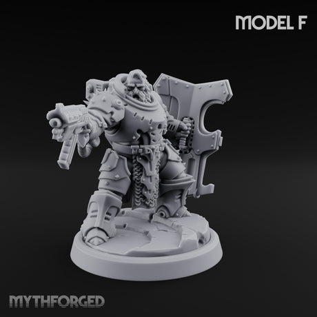 Shield Bracing Gun Toting Space Dwarf Trooper F gallery 1