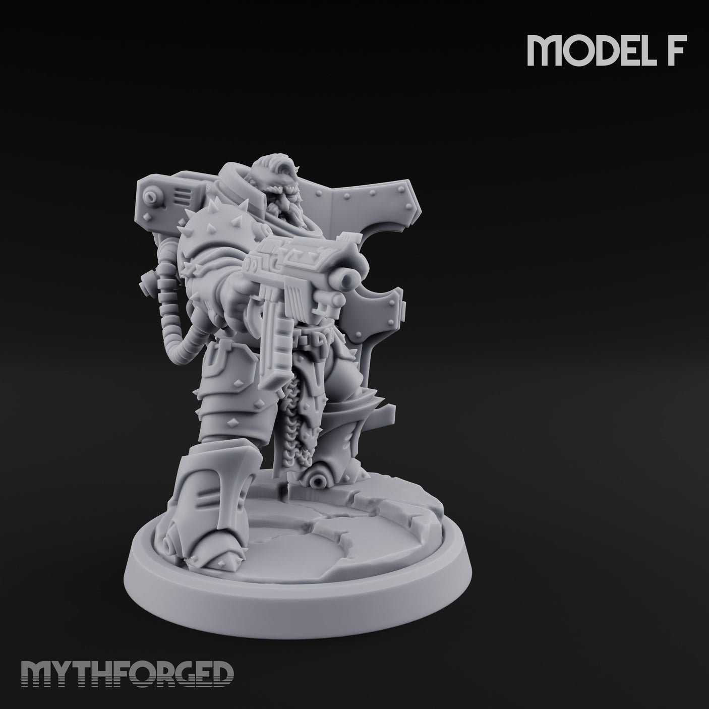 Shield Bracing Gun Toting Space Dwarf Trooper F gallery 2