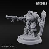 Shield Bracing Gun Toting Space Dwarf Trooper F gallery 7
