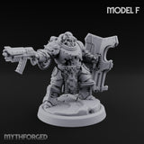 Shield Bracing Gun Toting Space Dwarf Trooper F gallery 9