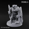 Shield Bracing Gun Toting Space Dwarf Trooper G