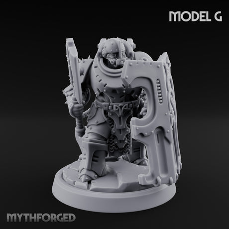 Shield Bracing Gun Toting Space Dwarf Trooper G