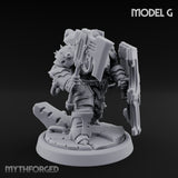 Shield Bracing Gun Toting Space Dwarf Trooper G gallery 2
