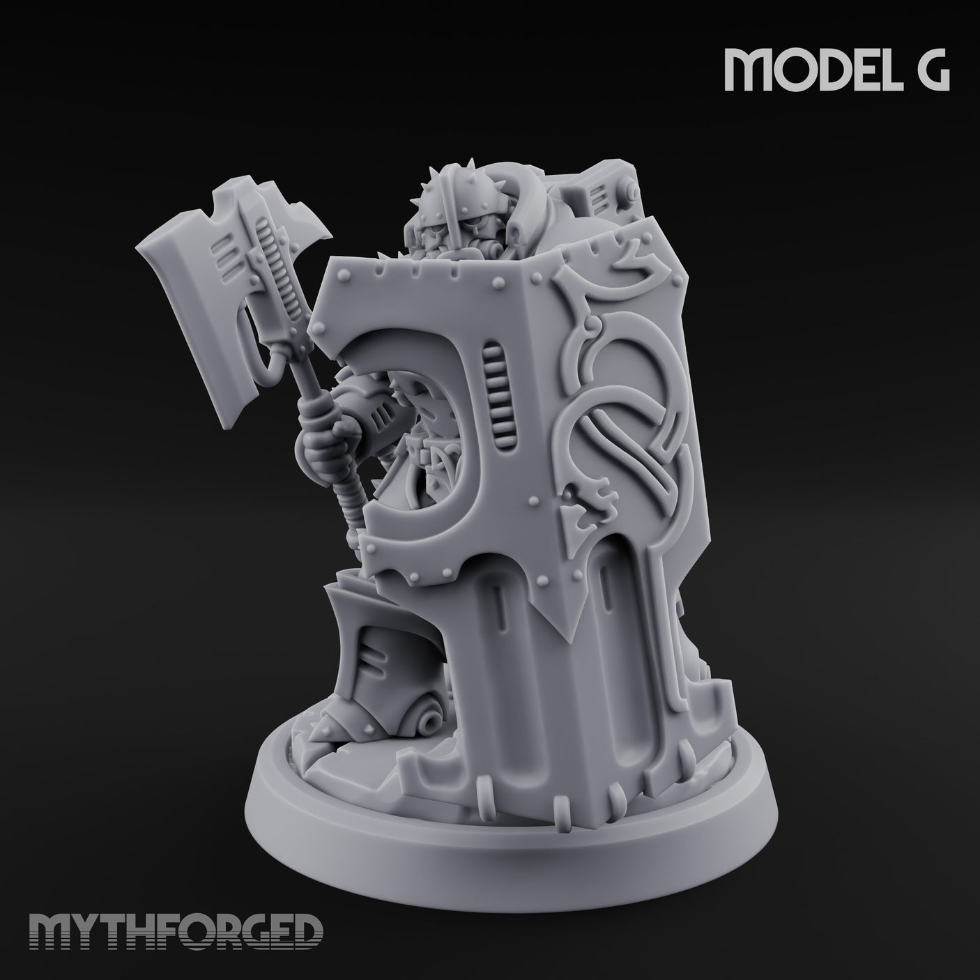 Shield Bracing Gun Toting Space Dwarf Trooper G gallery 8