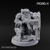 Shield Bracing Gun Toting Space Dwarf Trooper H gallery 1