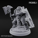 Shield Bracing Gun Toting Space Dwarf Trooper I