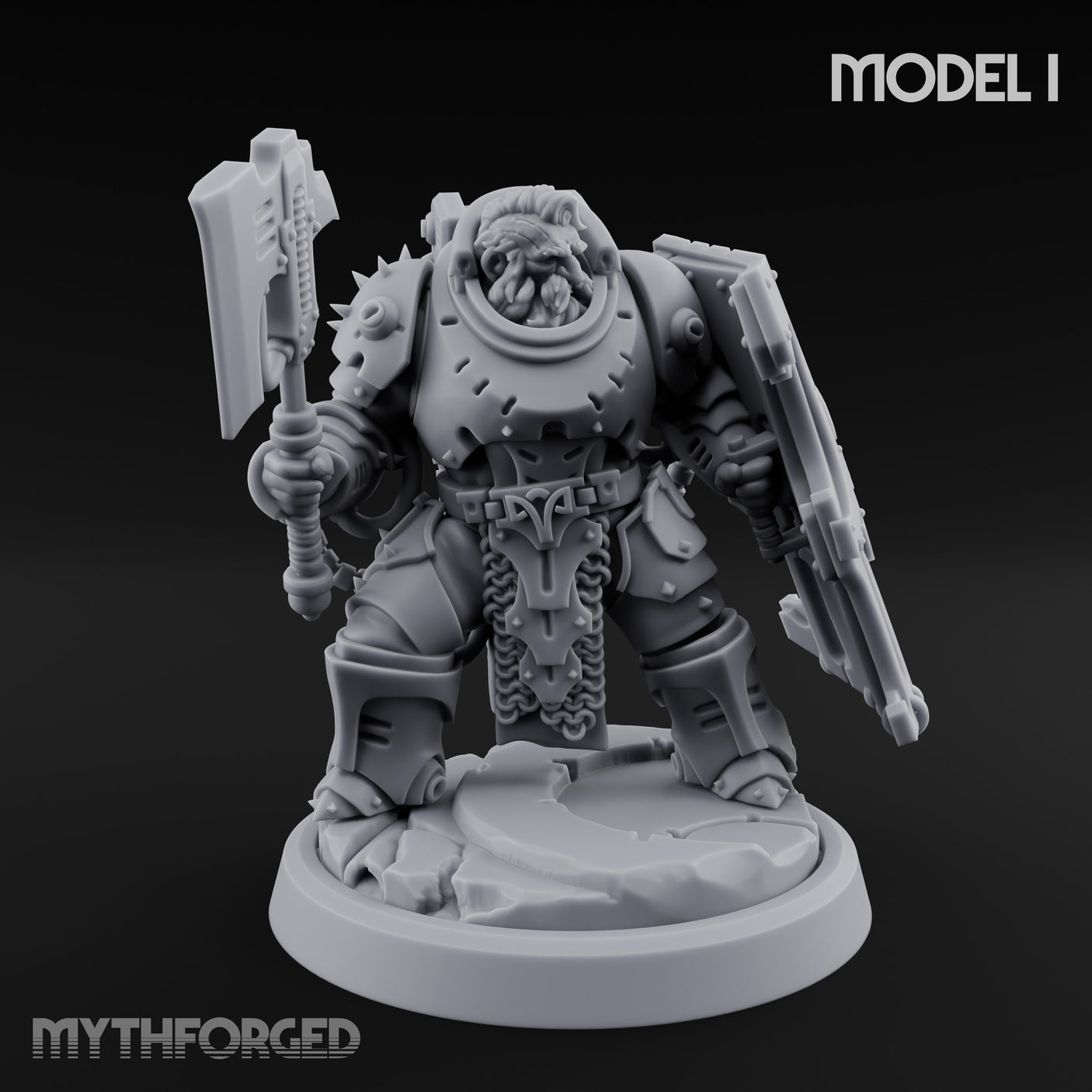 Shield Bracing Gun Toting Space Dwarf Trooper I gallery 2