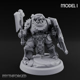 Shield Bracing Gun Toting Space Dwarf Trooper I gallery 2