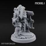 Shield Bracing Gun Toting Space Dwarf Trooper I gallery 3