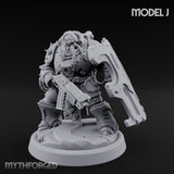 Shield Bracing Gun Toting Space Dwarf Trooper J gallery 1