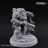 Shield Bracing Gun Toting Space Dwarf Trooper J gallery 3
