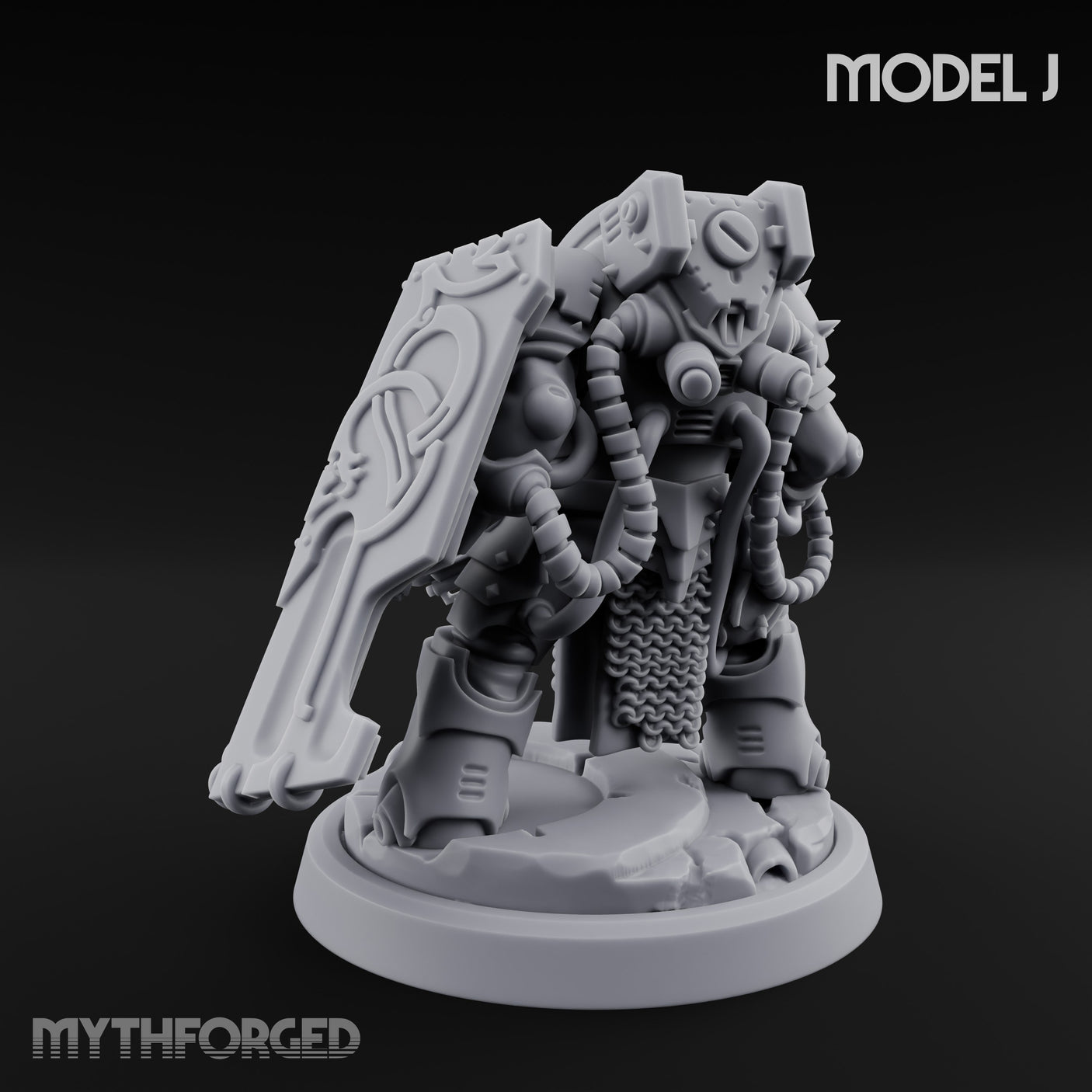 Shield Bracing Gun Toting Space Dwarf Trooper J gallery 6