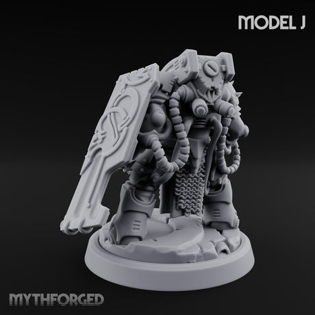 Shield Bracing Gun Toting Space Dwarf Trooper J gallery 6