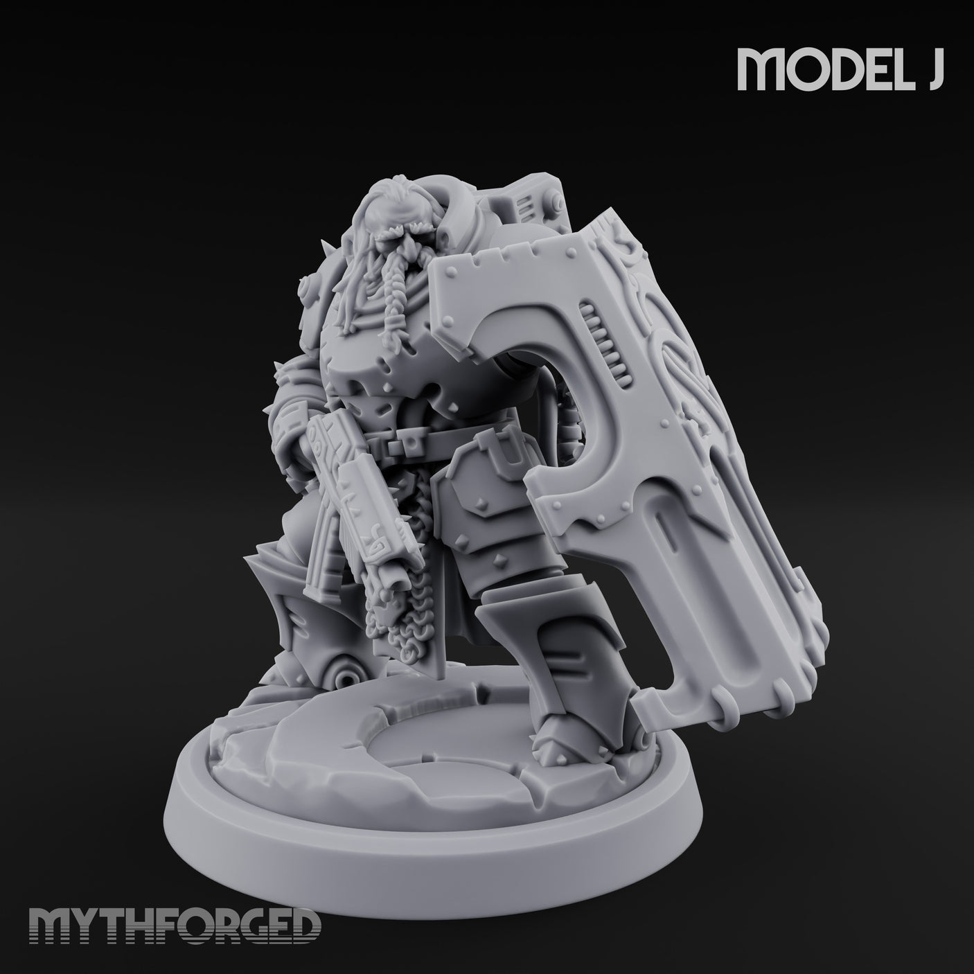 Shield Bracing Gun Toting Space Dwarf Trooper J gallery 9