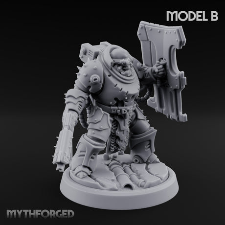 Shield Bracing Gun Toting Space Dwarf Troopers — B gallery 1