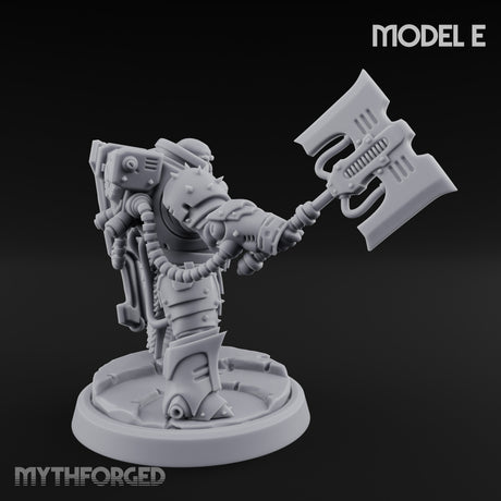 Shield Bracing Gun Toting Space Dwarf Troopers — E gallery 2