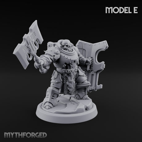 Shield Bracing Gun Toting Space Dwarf Troopers — E