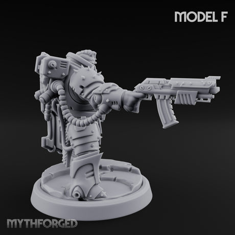 Shield Bracing Gun Toting Space Dwarf Troopers — F gallery 2