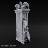 Shield-Stacked Crossbow-Crammed Warrior's Armoury Shelf Miniature for Dungeons and Dragons, Pathfinder or other TTRPGs