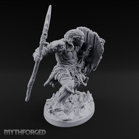 No Mushroom for Retreat Human Spear and Shield Warrior A