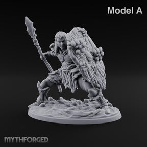 No Mushroom for Retreat Human Spear and Shield Warrior A