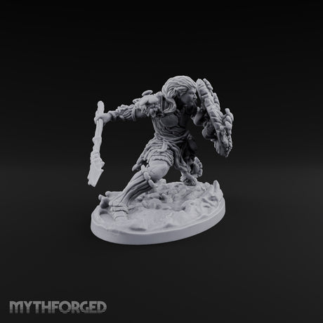 No Mushroom for Retreat Human Spear and Shield Warrior B