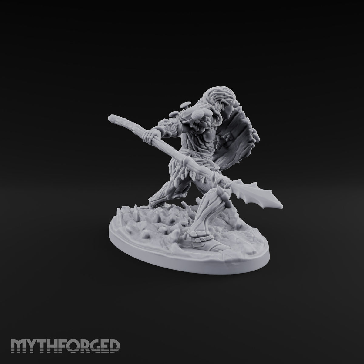 No Mushroom for Retreat Human Spear and Shield Warriors — B