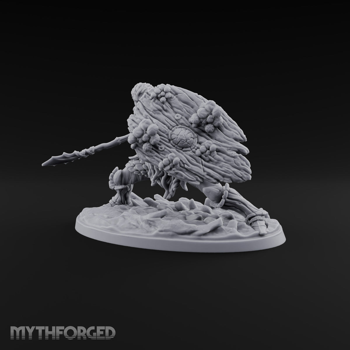 No Mushroom for Retreat Human Spear and Shield Warrior B