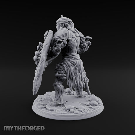 No Mushroom for Retreat Human Spear and Shield Warrior C
