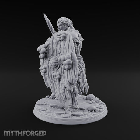 No Mushroom for Retreat Human Spear and Shield Warrior C