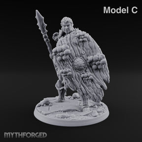 No Mushroom for Retreat Human Spear and Shield Warrior C