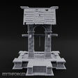 Shingle-Roofed Chain-Hung Village Well Miniature for Dungeons and Dragons, Pathfinder or other TTRPGs