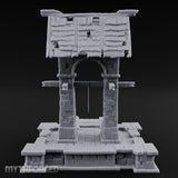 Shingle-Roofed Chain-Hung Village Well Miniature for Dungeons and Dragons, Pathfinder or other TTRPGs