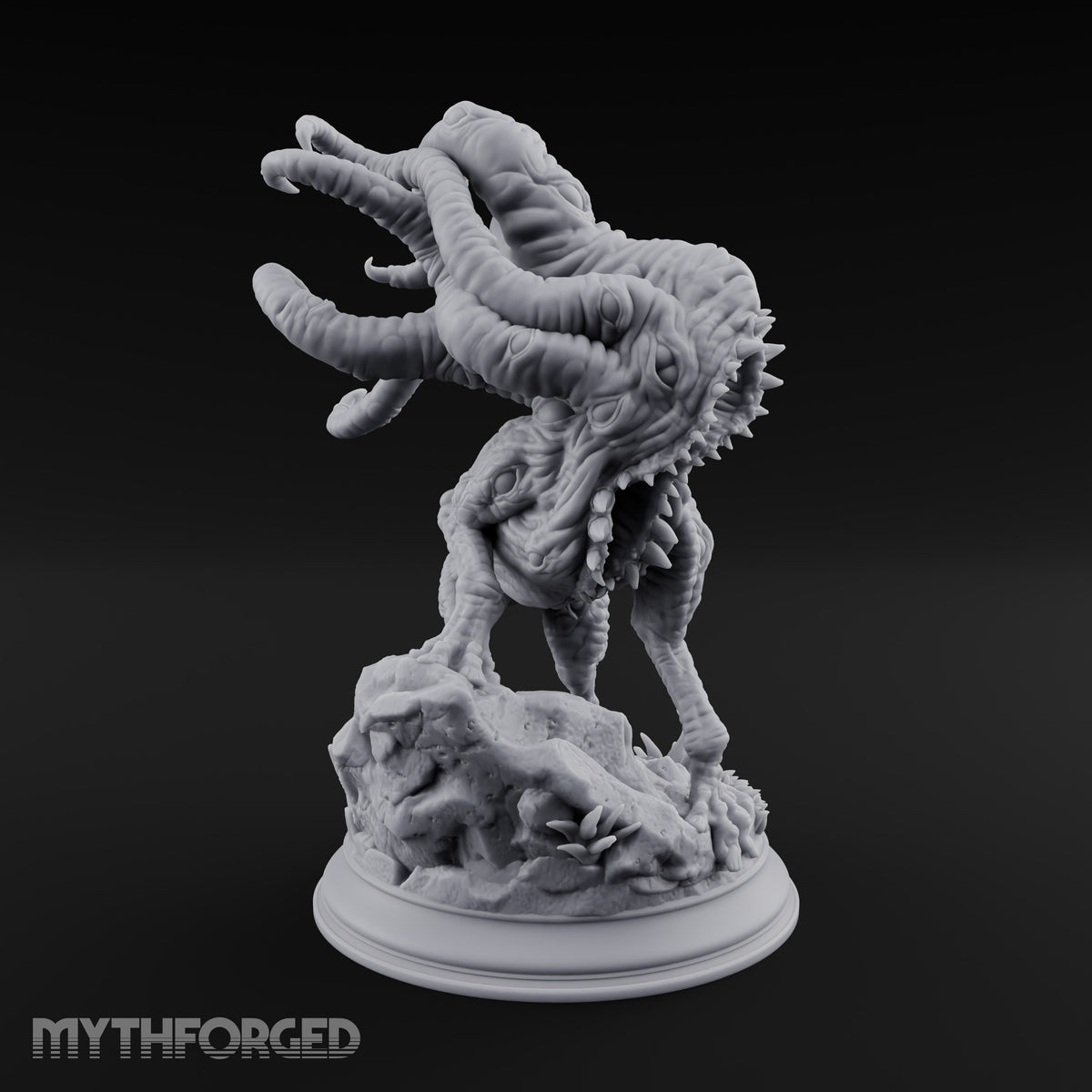 Lunch Arrives Tentacles First Roper Tentacled One-Eyed Ambush Predator on Rocky Base