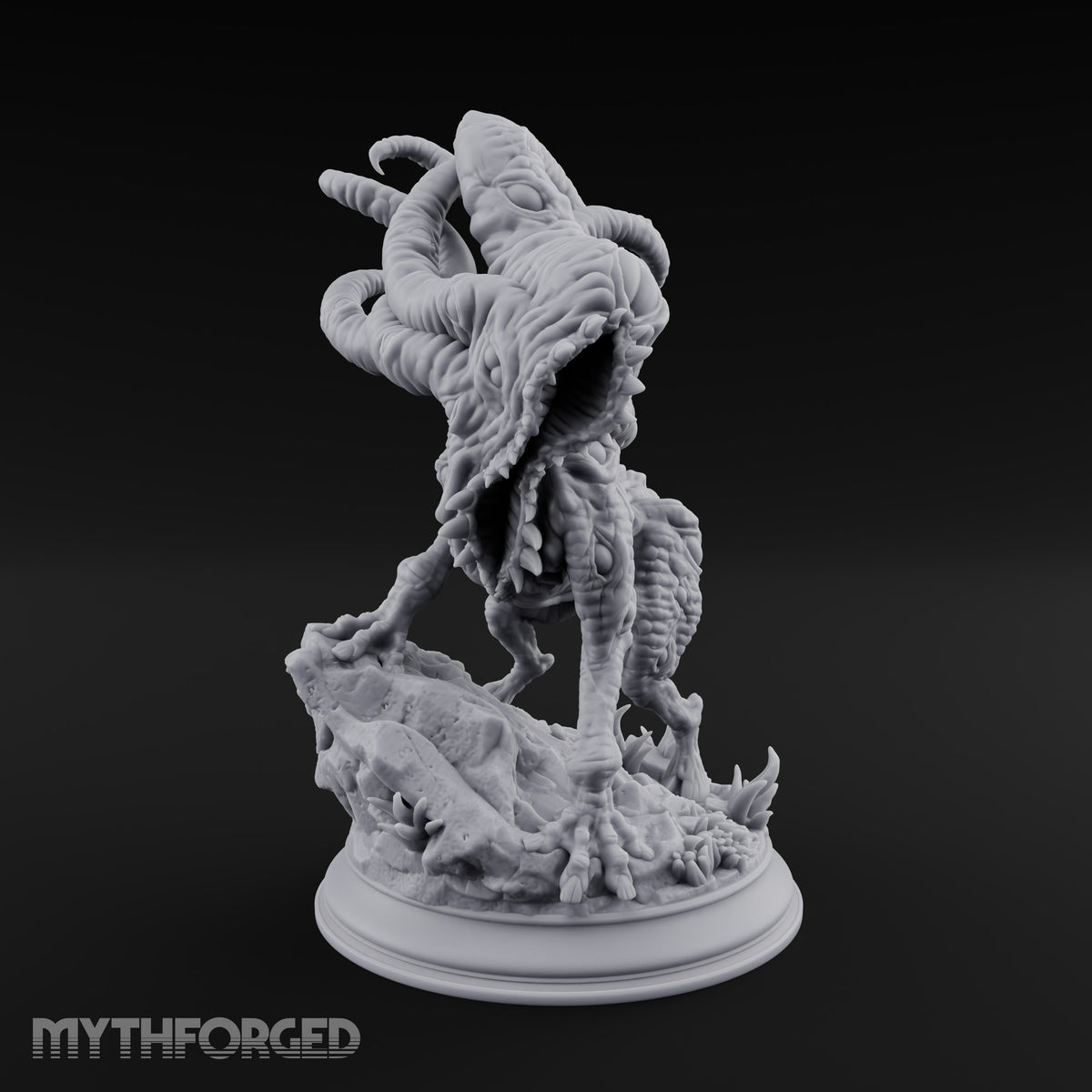 Lunch Arrives Tentacles First Roper Tentacled One-Eyed Ambush Predator on Rocky Base