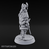 Armoured Horns High Commanding Shogun Miniature for Dungeons and Dragons, Pathfinder or other TTRPGs